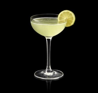 Vodka Gimlet cocktail on glass surface